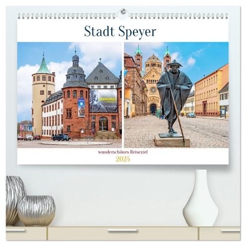 Stadt Speyer - wunderschönes Reiseziel (hochwertiger Premium Wandkalender 2025 DIN A2 quer), Kunstdruck in Hochglanz - Nina Schwarze