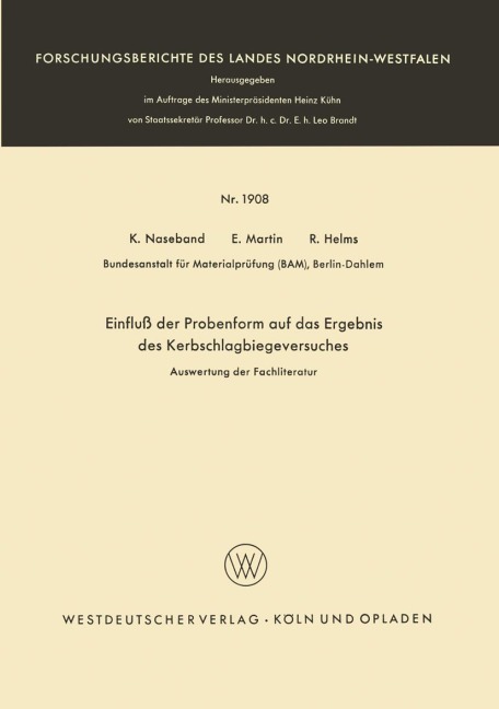 Einfluß der Probenform auf das Ergebnis des Kerbschlagbiegeversuches - Klaus Naseband