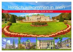 Cover-Bild zum Titel 'Herzlich willkommen in Wien (Wandkalender 2026 DIN A2 quer), CALVENDO Monatskalender' von 'Christa Kramer'