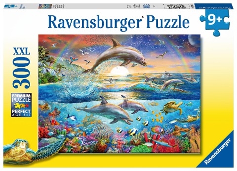 Ravensburger Kinderpuzzle - 12895 Delfinparadies - Unterwasserwelt-Puzzle für Kinder ab 9 Jahren, mit 300 Teilen im XXL-Format - 