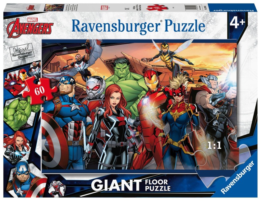 Kinderpuzzle 60 Teile - Marvel Avengers - Die stärksten Helden aller Zeiten - 