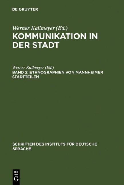 Ethnographien von Mannheimer Stadtteilen -  Ethnographien von Mannheimer Stadtteilen -