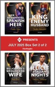 Cover-Bild zum Titel 'Harlequin Presents July 2025 - Box Set 2 of 2' von 'Caitlin Crews, Jackie Ashenden, Heidi Rice, Melanie Milburne'