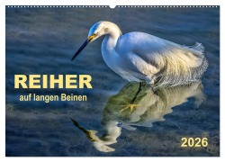 Cover-Bild zum Titel 'Reiher - auf langen Beinen (Wandkalender 2026 DIN A2 quer), CALVENDO Monatskalender' von 'Peter Roder'