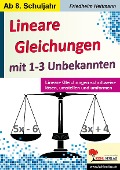 Cover-Bild zum Titel 'Lineare Gleichungen mit 1-3 Unbekannten' von 'Friedhelm Heitmann'