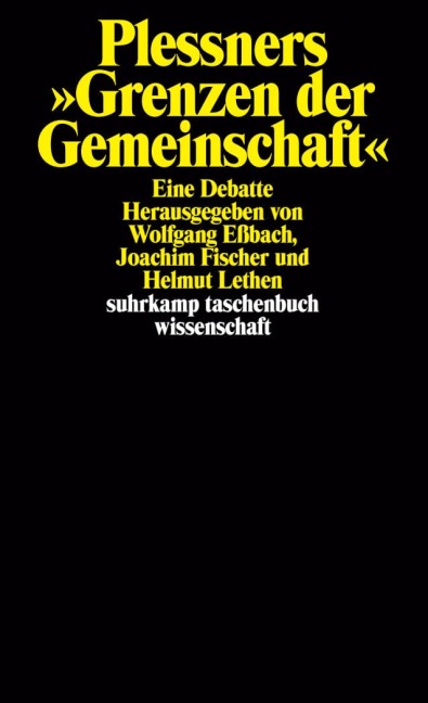Plessners »Grenzen der Gemeinschaft« - 