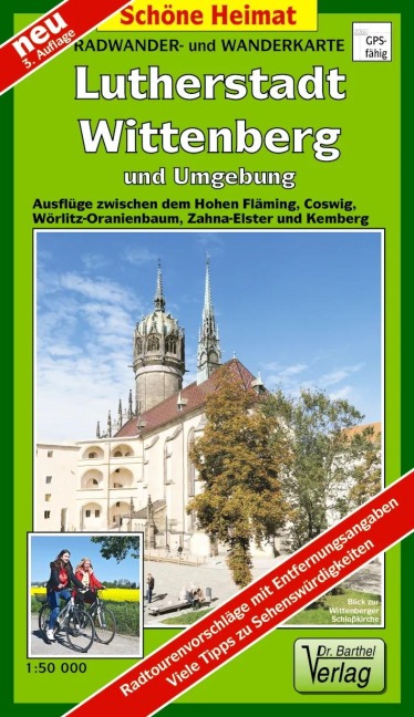Radwander- und Wanderkarte Lutherstadt Wittenberg und Umgebung - 