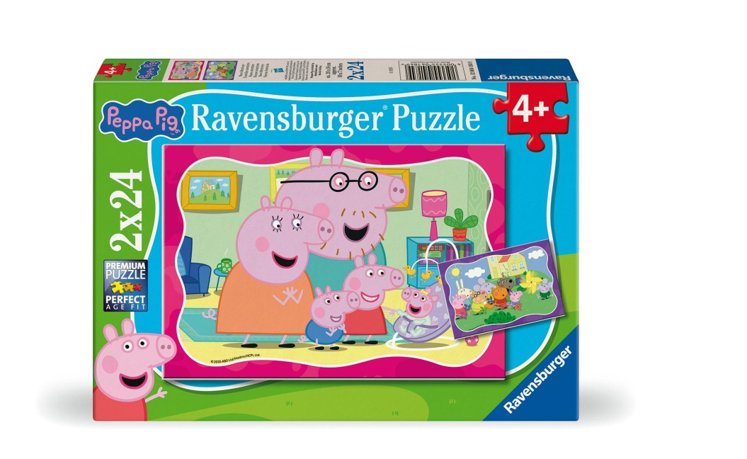 Kinderpuzzle 2x24 Teile - Peppa Wutz - Neue Abenteuer - 