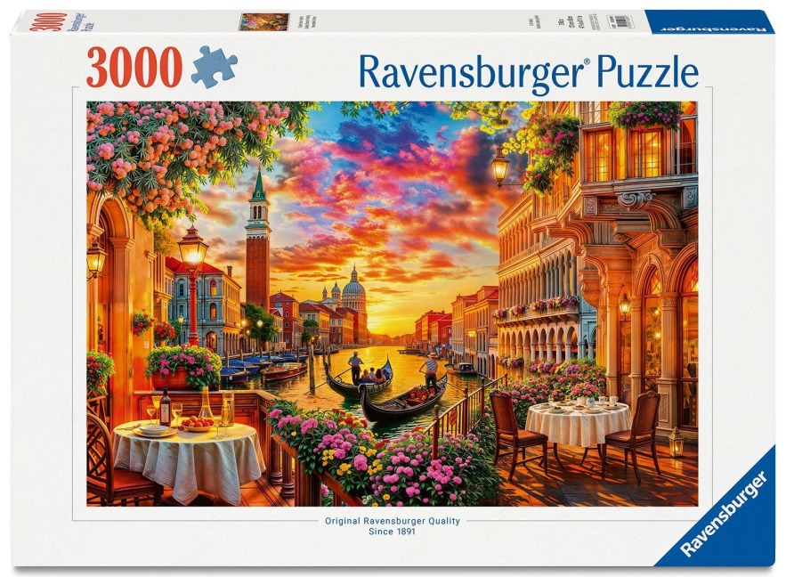 Erwachsenenpuzzle 3000 Teile - Goldene Stunde in Venedig - 