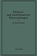 Cover-Bild zum Titel 'Färberei- und textilchemische Untersuchungen' von 'Paul Hermann'