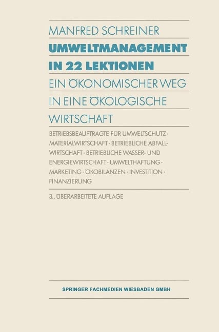 Umweltmanagement in 22 Lektionen - Manfred Schreiner