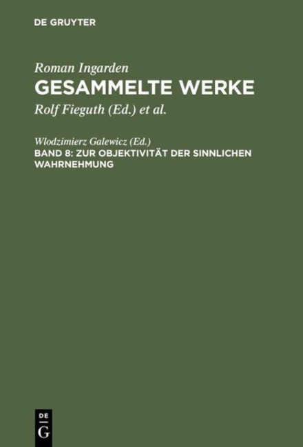 Zur Objektivität der sinnlichen Wahrnehmung - 