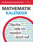 Cover-Bild zum Titel 'Der Mathematik-Kalender Tagesabreißkalender 2027 - Nachts teile ich heimlich durch Null' von 'Matthias Delbrück, Carsten Heinisch'