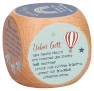 Cover-Bild zum Titel 'Butzon & Bercker Gebetswürfel Abendgebete 6 x 6 x 6 cm - aus naturbelassenem Buchenholz, farbig geprägt, kindgerechte Gebete, ideal für Abendritual, Taufe oder Schulanfang' von ''