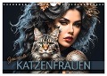 Geheimnisvolle Katzenfrauen (Wandkalender 2024 DIN A4 quer), CALVENDO Monatskalender - Renate Utz