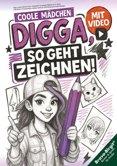Digga, so geht Zeichnen lernen - Zeichenbuch für Teenager-Mädchen ab 12 Jahren - Birgit Bravo