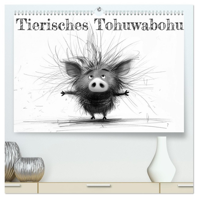 Tierisches Tohuwabohu (hochwertiger Premium Wandkalender 2026 DIN A2 quer), Kunstdruck in Hochglanz - Anne Seltmann