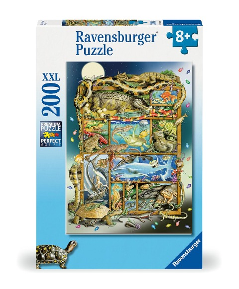 Kinderpuzzle 200 XXL Teile - Reptilien im Regal - 