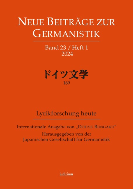 Neue Beiträge zur Germanistik, Band 23 / Heft 1 / 2024 - 