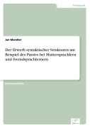 Cover-Bild zum Titel 'Der Erwerb syntaktischer Strukturen am Beispiel des Passivs bei Muttersprachlern und Fremdsprachlernern' von 'Jan Mandler'
