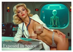 Cover-Bild zum Titel 'Sci-Fi Pin-up Girls - Exposed in Space (Wandkalender 2026 DIN A2 quer), CALVENDO Monatskalender' von 'Sell Pixs:Sell'