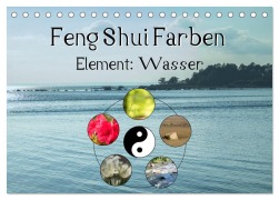 Cover-Bild zum Titel 'Feng Shui Farben - Element Wasser (Tischkalender 2026 DIN A5 quer), CALVENDO Monatskalender' von 'Sonja Teßen'