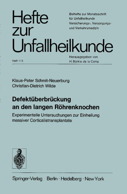 Defektüberbrückung an den langen Röhrenknochen - Christian-D. Wilde, Klaus-P. Schmit-Neuerburg