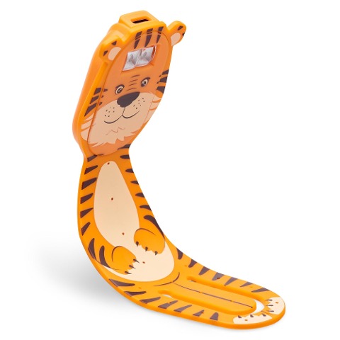 Flexilight Pals RC (Tiger) - wiederaufladbares Leselicht - 2 in 1 Leselampe & Lesezeichen - LED Leselicht - Geschenk für Leser, Buchliebhaber - Deutsche Ausgabe - 