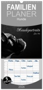 Familienplaner 2026 - Hundeportraits Fine Art mit 5 Spalten (Wandkalender, 21 x 45 cm) CALVENDO - Jana Behr