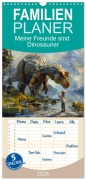 Familienplaner 2026 - Meine Freunde sind Dinosaurier mit 5 Spalten (Wandkalender, 21 x 45 cm) CALVENDO - Kerstin Waurick