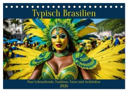 Cover-Bild zum Titel 'Typisch Brasilien (Tischkalender 2026 DIN A5 quer), CALVENDO Monatskalender' von 'Claudia Kleemann'