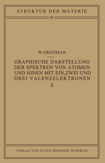 Graphische Darstellung der Spektren von Atomen und Ionen mit ein, zwei und drei Valenzelektronen - W. Grotrian