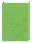Cover-Bild zum Titel 'Kalenderbuch A6 grün 2026' von ''
