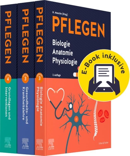 PFLEGEN Lernpaket 3.A. + E-Books: Grundlagen - Anatomie - Krankheitslehre - Christine Keller, Nicole Menche