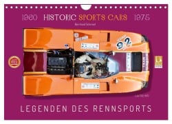 Cover-Bild zum Titel 'Legenden des Rennsports Historic Sports Cars 1960-1975 (Wandkalender 2026 DIN A4 quer), CALVENDO Monatskalender' von 'Bernhard Schmerl'