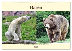 Cover-Bild zum Titel 'Bären - Der Eisbär und der Kamtschatka-Braunbär (Wandkalender 2026 DIN A2 quer), CALVENDO Monatskalender' von 'Arno Klatt'