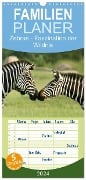 Familienplaner 2024 - Zebras - Faszination der Wildnis mit 5 Spalten (Wandkalender, 21 x 45 cm) CALVENDO - Nadine Haase