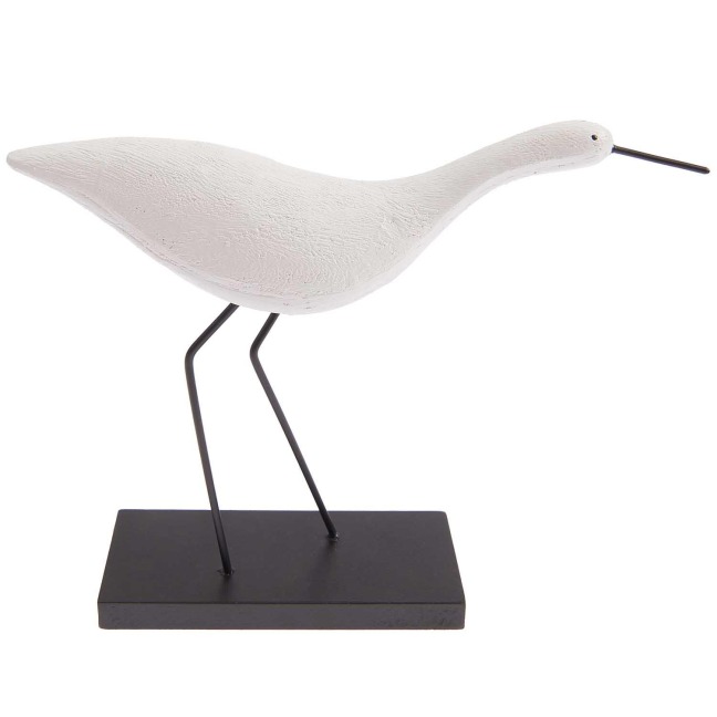 Deko Aufsteller Strandläufer, Weiß, Polyresin, 22 x 5,5 x 19,5cm - 