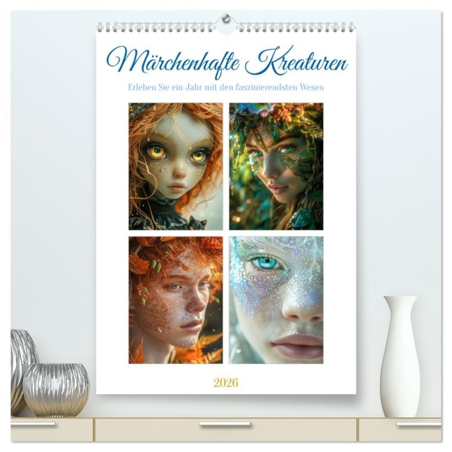 Magische Kreaturen (hochwertiger Premium Wandkalender 2026 DIN A2 hoch), Kunstdruck in Hochglanz - Steffen Gierok-Latniak