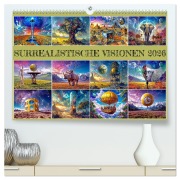 Cover-Bild zum Titel 'Surrealistische Visionen (hochwertiger Premium Wandkalender 2026 DIN A2 quer), Kunstdruck in Hochglanz' von 'Werner Braun'