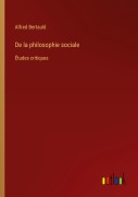 Cover-Bild zum Titel 'De la philosophie sociale' von 'Alfred Bertauld'