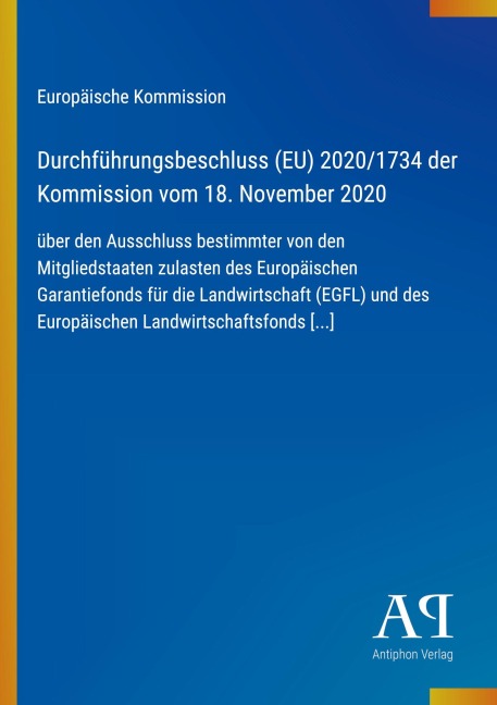 Durchführungsbeschluss (EU) 2020/1734 der Kommission vom 18. November 2020 - Europäische Kommission