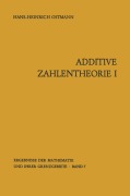 Cover-Bild zum Titel 'Additive Zahlentheorie' von 'Hans-H. Ostmann'