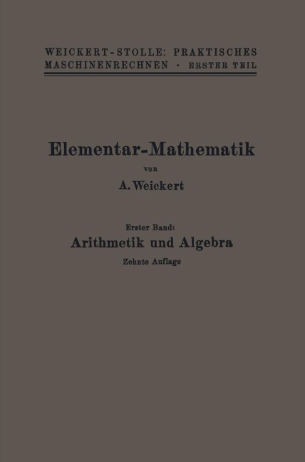 Elementar-Mathematik - A. Weickert
