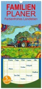 Cover-Bild zum Titel 'Familienplaner 2027 - Farbenfrohes Landleben mit 5 Spalten (Wandkalender, 21 x 45 cm) CALVENDO' von 'Claudia Kleemann'
