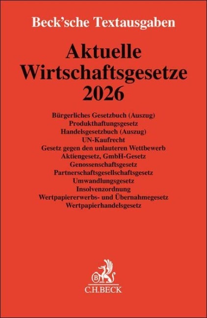 Aktuelle Wirtschaftsgesetze 2026 - 