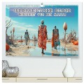 Surrealistische Bilder - Inspiriert von den Massai (hochwertiger Premium Wandkalender 2024 DIN A2 quer), Kunstdruck in Hochglanz - Liselotte Brunner-Klaus