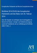 Cover-Bild zum Titel 'Richtlinie 2014/25/EU des Europäischen Parlaments und des Rates vom 26. Februar 2014' von 'Europäisches Parlament und Rat der Europäischen Union'