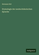 Cover-Bild zum Titel 'Etymologie der neuhochdeutschen Sprache' von 'Hermann Hirt'