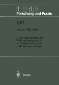 Cover-Bild zum Titel 'Untersuchungen von Reinheitssytemen zur Herstellung von Halbleiterprodukten' von 'Jochen Schließer'